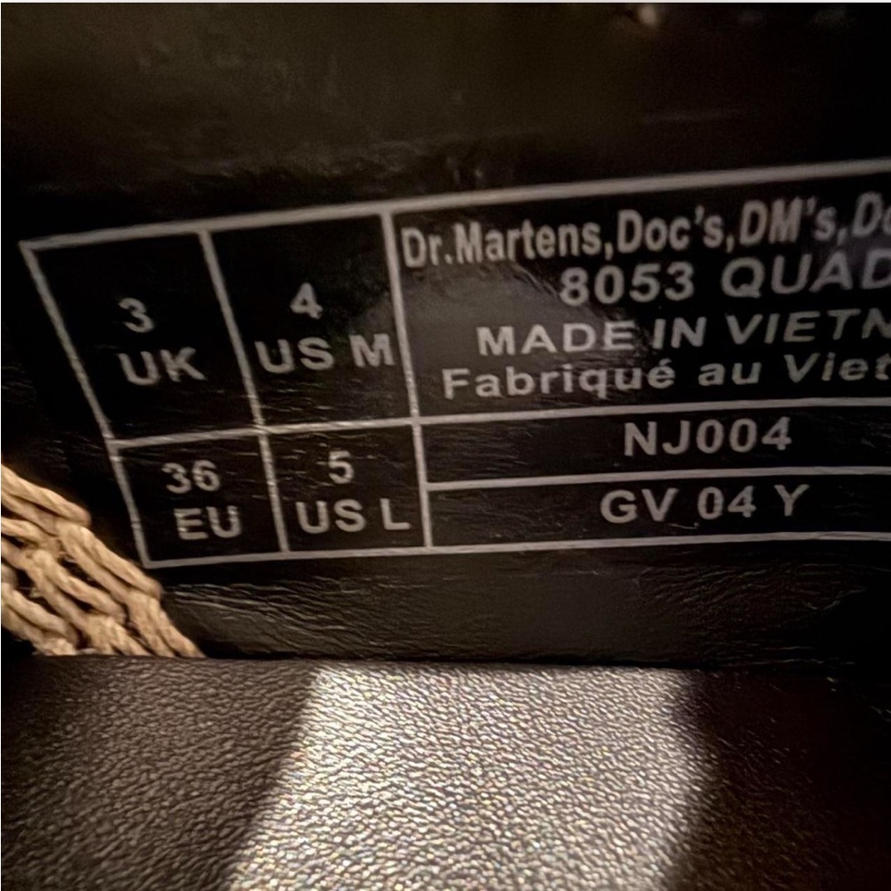 NEW Dr. Martens 8053 Pisa Leather Quad Platform Oxfords Lace-Up Vintage Taupe, 5 - Picture 10 of 10